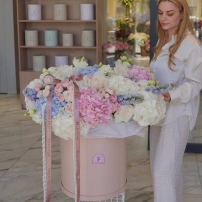 Коробка в розмірі XL з міксу квітів