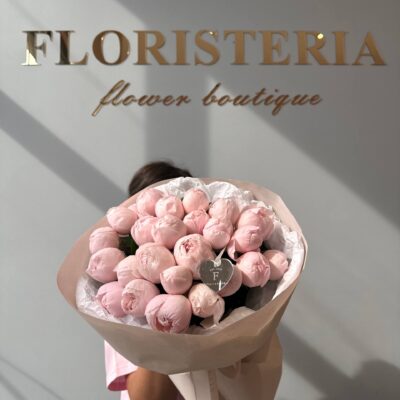 Букет з 25 троянд Peony Pink