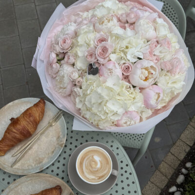 Пастельний мікс з гортензій, півоній та кущових троянд Fairy Kiss