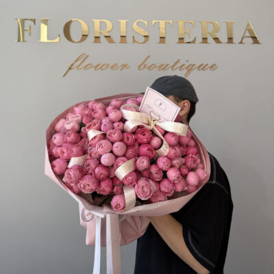 Букет з 35 троянд Silva Pink