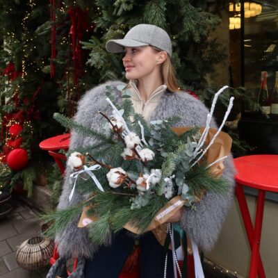 Букет з нобілісу, бетули та бавовни